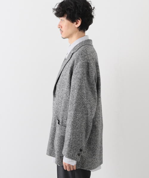 MARKAWARE カシミヤグレー テーラードジャケット MARKAWARE カシミヤグレー テーラードジャケット parkingstaff