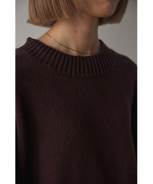 BLACK BY MOUSSY(ブラックバイマウジー)の「oversize knit pullover(オーバーサイズニットプルオーバー)(ニット/セーター・レディース・ブラック/ライトグリーン/ブラウン/ライトベージュ・FREE)」の19枚目の写真