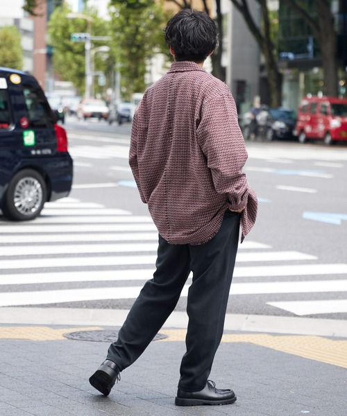 CIAOPANIC TYPY（チャオパニックティピー）の「ファンシーツイードフリンジオーバーシャツジャケット（シャツ/ブラウス・メンズ・レッド/オフホワイト/ブルー・ONE SIZE）」の18枚目の写真