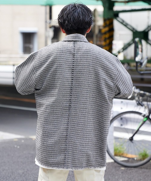 CIAOPANIC TYPY（チャオパニックティピー）の「ファンシーツイードフリンジオーバーシャツジャケット（シャツ/ブラウス・メンズ・レッド/オフホワイト/ブルー・ONE SIZE）」の22枚目の写真