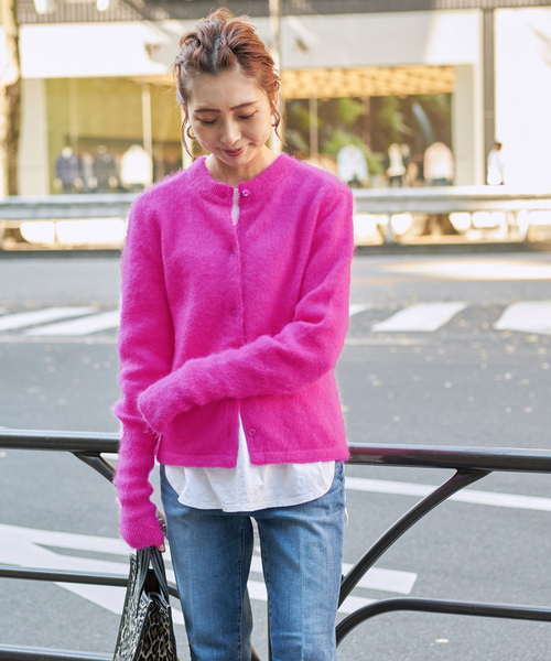 Spick & Span（スピックアンドスパン）の「【MEYAME/メヤメ】FLUFFY PULLOVER（ニット/セーター・レディース・ホワイト/ピンク・FREE）」の5枚目の写真