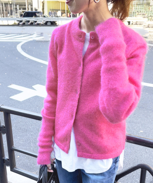 Spick & Span（スピックアンドスパン）の「【MEYAME/メヤメ】FLUFFY PULLOVER（ニット/セーター・レディース・ホワイト/ピンク・FREE）」の18枚目の写真