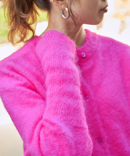Spick & Span（スピックアンドスパン）の「【MEYAME/メヤメ】FLUFFY PULLOVER（ニット/セーター・レディース・ホワイト/ピンク・FREE）」の12枚目の写真