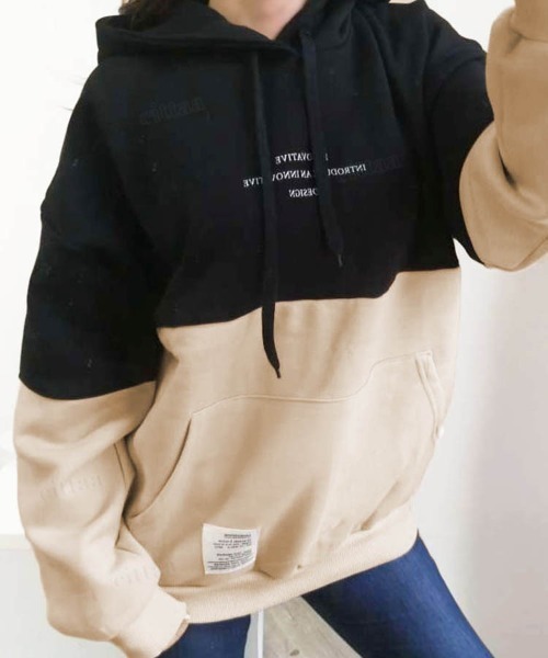 Dalfwin(ダールフィン)の「2023AW 秋冬新作 韓国ファッション スウェット フーディ レディース INNOVATIVE配色フーディー パーカー ビッグシルエット オーバーサイズ 男女兼用 ペア(パーカー・レディース・ブラウン/グリーン/ブラック・FREE)」の5枚目の写真