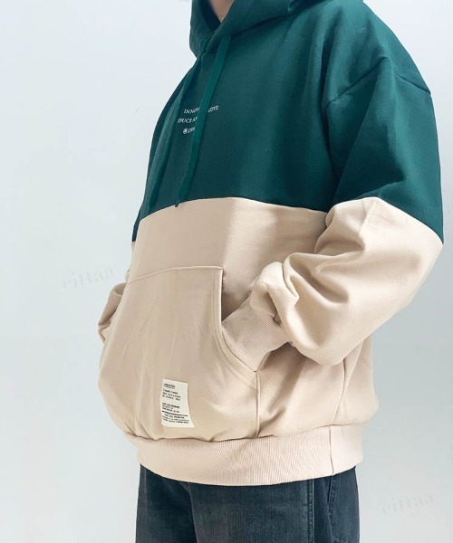 Dalfwin(ダールフィン)の「2023AW 秋冬新作 韓国ファッション スウェット フーディ レディース INNOVATIVE配色フーディー パーカー ビッグシルエット オーバーサイズ 男女兼用 ペア(パーカー・レディース・ブラウン/グリーン/ブラック・FREE)」の19枚目の写真