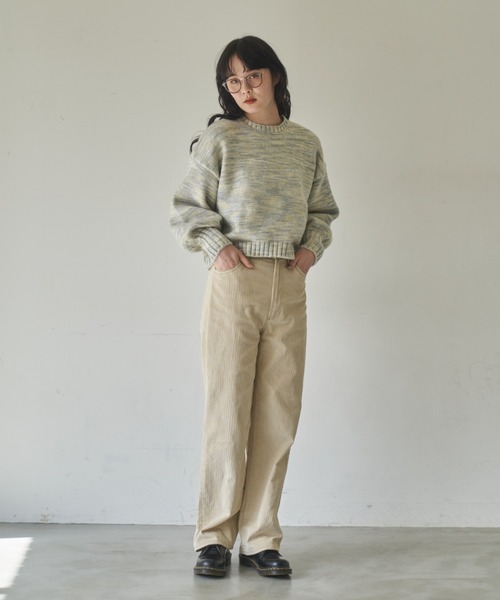 idem(イデム)の「【ZOZOTOWN限定】gradation volume sleeve knit/グラデーションボリューム袖ニット(ニット/セーター・レディース・アイボリー/マルチ/カーキ・FREE)」の21枚目の写真