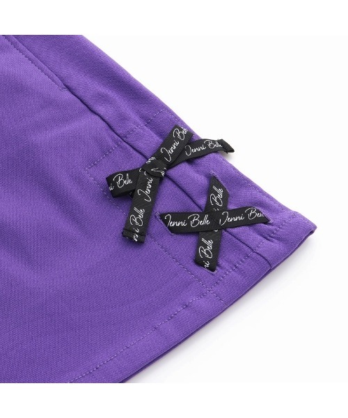 JENNI belle（ジェニィベル）の「【WEB限定】裏起毛ストレッチレースアップスカート（スカート・キッズ・ブラック/パープル/チェック・150cm/130cm/140cm/160cm）」の14枚目の写真