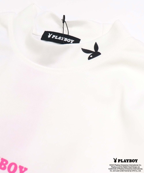 PLAYBOY（プレイボーイ）の「PLAYBOY鹿の子モックネック長袖（Tシャツ/カットソー・メンズ・ブラック/ホワイト/チャコール・M/L/XL）」の11枚目の写真