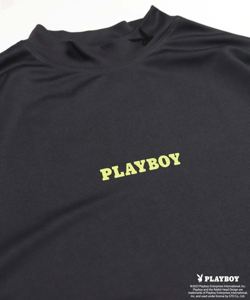 PLAYBOY（プレイボーイ）の「PLAYBOY鹿の子モックネック長袖（Tシャツ/カットソー・メンズ・ブラック/ホワイト/チャコール・M/L/XL）」の16枚目の写真
