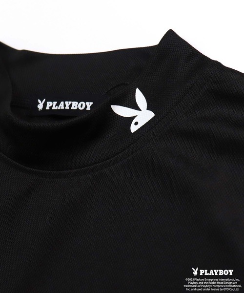 PLAYBOY（プレイボーイ）の「PLAYBOY鹿の子モックネック長袖（Tシャツ/カットソー・メンズ・ブラック/ホワイト/チャコール・M/L/XL）」の18枚目の写真