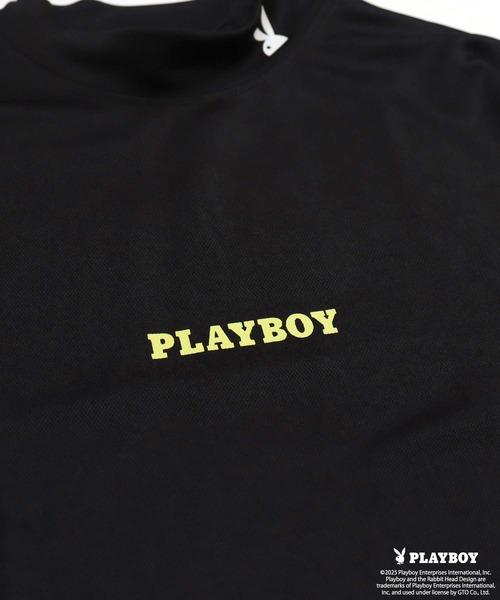 PLAYBOY（プレイボーイ）の「PLAYBOY鹿の子モックネック長袖（Tシャツ/カットソー・メンズ・ブラック/ホワイト/チャコール・M/L/XL）」の19枚目の写真