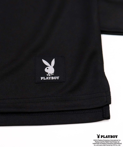 PLAYBOY（プレイボーイ）の「PLAYBOY鹿の子モックネック長袖（Tシャツ/カットソー・メンズ・ブラック/ホワイト/チャコール・M/L/XL）」の20枚目の写真