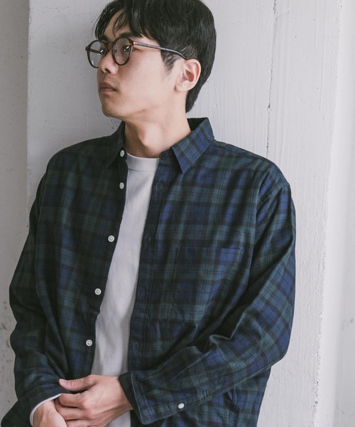 URBAN RESEARCH DOORS(アーバンリサーチドアーズ)の「ブラックウォッチレギュラーカラーシャツ(シャツ/ブラウス・メンズ・グリーン系その他・MEDIUM/LARGE)」の11枚目の写真