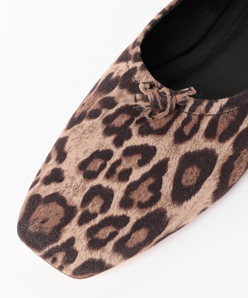 Mazell（マゼル）の「Mazell  / 結びスクエアフラット（バレエシューズ・レディース・ブラック/レオパード/ベージュ系・37/39/38/36/35）」の6枚目の写真