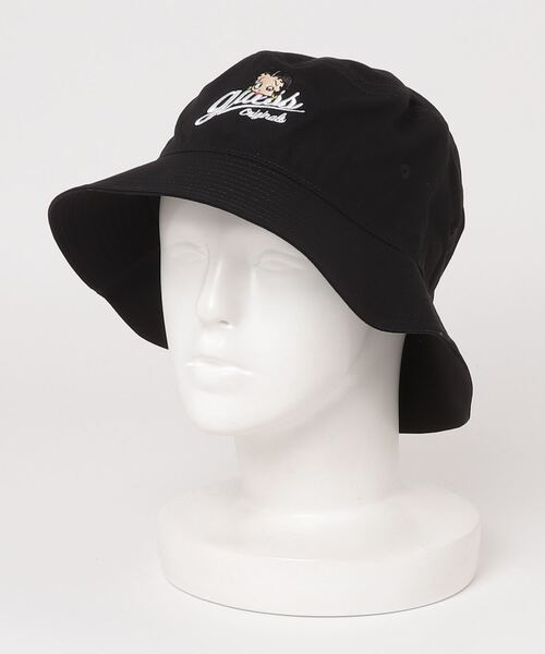 Guess（ゲス）の「GUESS Originals x Betty Boop Bucket Hat（ハット・メンズ・ブラック・ONE SIZE）」の2枚目の写真