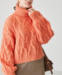 acro | ショート丈ケーブルニットプルオーバー/AC2503(ニット/セーター)