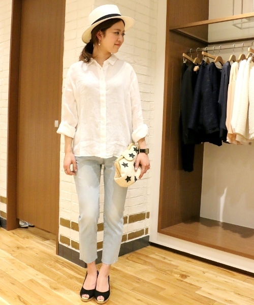 Spick & Span（スピックアンドスパン）の「ストレッチデニム カットオフパンツ。（デニムパンツ・レディース・ブルー/サックスブルー・36/38/34/40）」の8枚目の写真