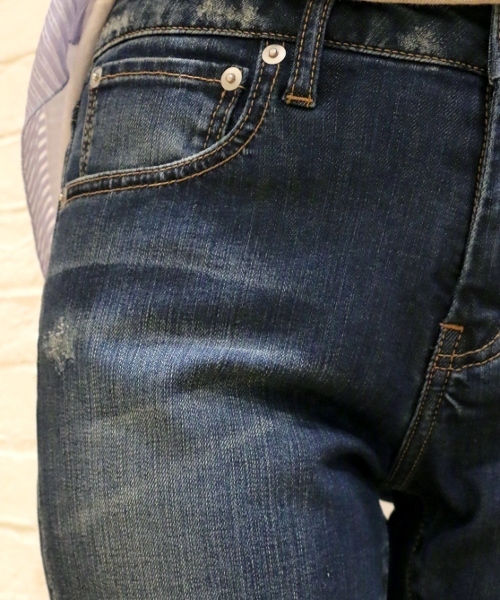 Spick & Span（スピックアンドスパン）の「ストレッチデニム カットオフパンツ。（デニムパンツ・レディース・ブルー/サックスブルー・36/38/34/40）」の7枚目の写真