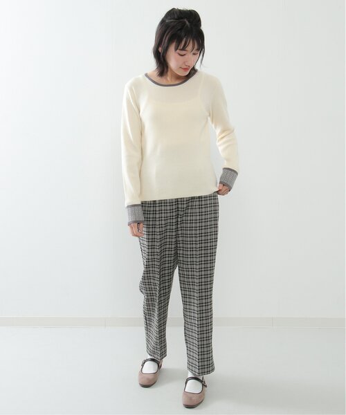 LBC（エルビーシー）の「【ZOZO限定】袖ジャカードリブニット（ニット/セーター・レディース・オフホワイト/ブラック・M/L）」の22枚目の写真