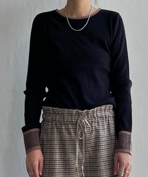 LBC | 【ZOZO限定】袖ジャカードリブニット(ニット/セーター)