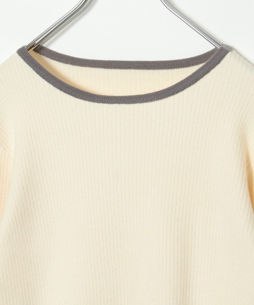 LBC（エルビーシー）の「【ZOZO限定】袖ジャカードリブニット（ニット/セーター・レディース・オフホワイト/ブラック・M/L）」の5枚目の写真