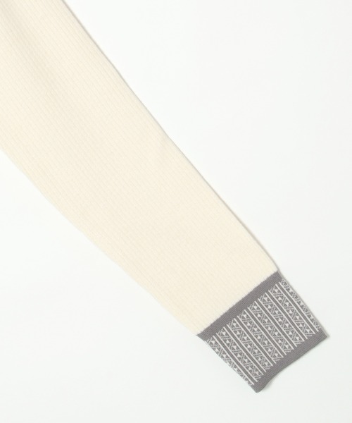 LBC（エルビーシー）の「【ZOZO限定】袖ジャカードリブニット（ニット/セーター・レディース・オフホワイト/ブラック・M/L）」の7枚目の写真