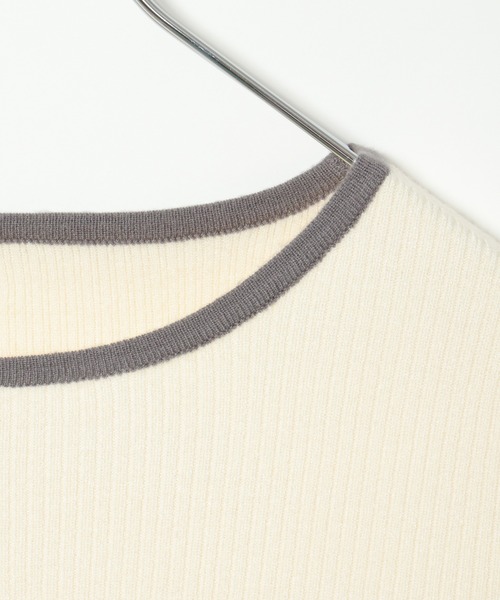 LBC（エルビーシー）の「【ZOZO限定】袖ジャカードリブニット（ニット/セーター・レディース・オフホワイト/ブラック・M/L）」の10枚目の写真