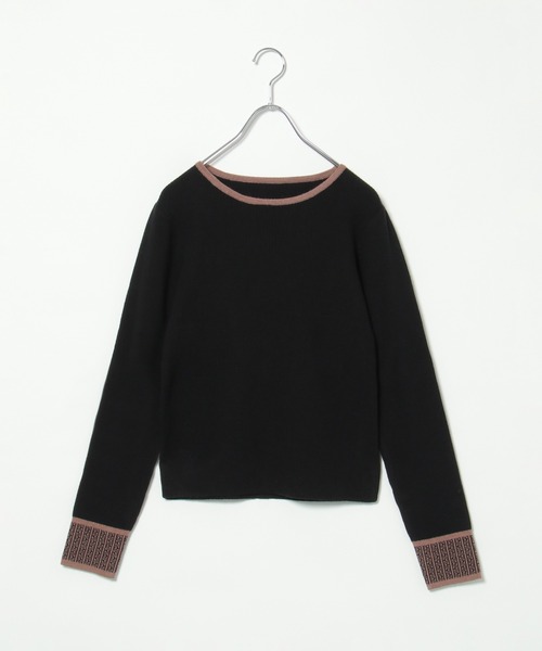 LBC（エルビーシー）の「【ZOZO限定】袖ジャカードリブニット（ニット/セーター・レディース・オフホワイト/ブラック・M/L）」の19枚目の写真