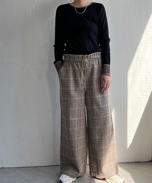 LBC（エルビーシー）の「【ZOZO限定】袖ジャカードリブニット（ニット/セーター・レディース・オフホワイト/ブラック・M/L）」の17枚目の写真