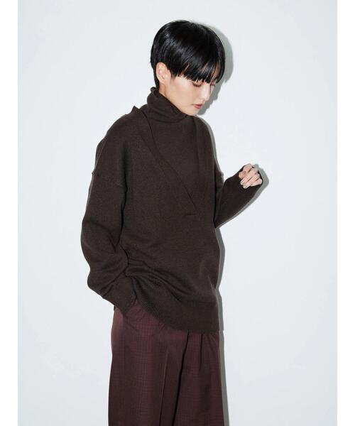 AMERICAN HOLIC（アメリカンホリック）の「SET Vネックニットプルオーバー+リブタートル（ニット/セーター・レディース・グレー系その他/ブラウン・M/L）」の20枚目の写真
