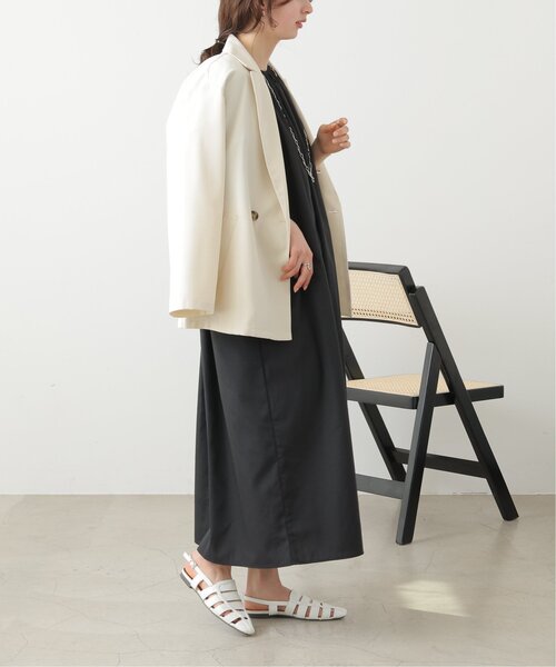 frames RAY CASSIN（フレームスレイカズン）の「リネンライクオーバージャケット（テーラードジャケット・レディース・ブラック/キナリ/グレイッシュベージュ・FREE）」の14枚目の写真