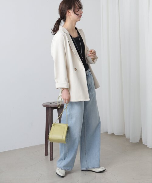 frames RAY CASSIN（フレームスレイカズン）の「リネンライクオーバージャケット（テーラードジャケット・レディース・ブラック/キナリ/グレイッシュベージュ・FREE）」の19枚目の写真