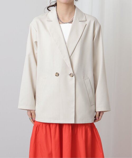 frames RAY CASSIN（フレームスレイカズン）の「リネンライクオーバージャケット（テーラードジャケット・レディース・ブラック/キナリ/グレイッシュベージュ・FREE）」の21枚目の写真