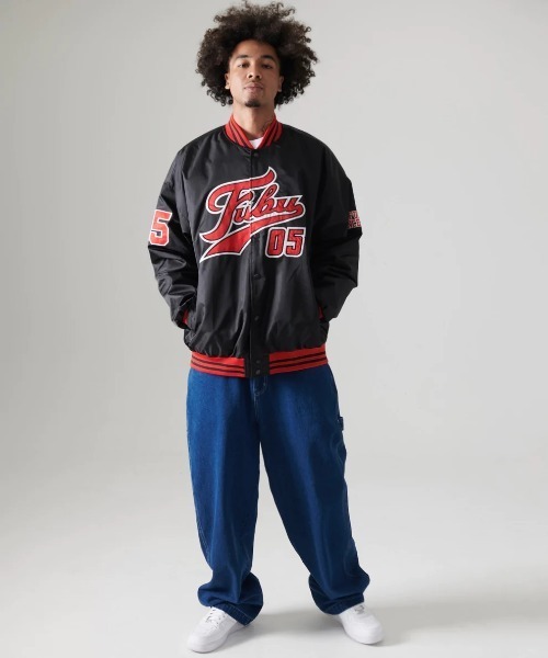 FUBU スタジャン ブラック/レッド FUBU（ フブ）の「FUBU/フブ/STADIUM JACKET（スタジャン）」 - WEAR