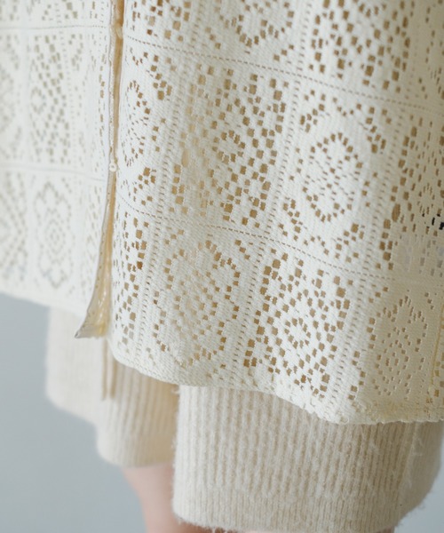 Kastane（カスタネ）の「【2023SSアイテム/WEB限定】レースジャガードシャツ（シャツ/ブラウス・レディース・ブラック/アイボリー・FREE）」の20枚目の写真
