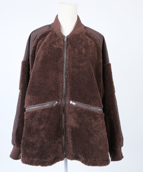 S'more(スモア)の「ZIPPER FLEECE JACKET (AW)(ブルゾン・レディース・カーキ/ホワイト/ブラウン・SMALL/MEDIUM/LARGE/X-LARGE)」の22枚目の写真