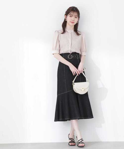 PROPORTION BODY DRESSING（プロポーションボディドレッシング）の「デニムマーメイドスカート / 1213120112（スカート・レディース・ダークネイビー/ブラック・SMALL/MEDIUM）」の5枚目の写真