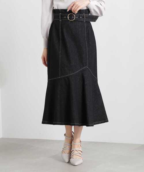 PROPORTION BODY DRESSING（プロポーションボディドレッシング）の「デニムマーメイドスカート / 1213120112（スカート・レディース・ダークネイビー/ブラック・SMALL/MEDIUM）」の6枚目の写真