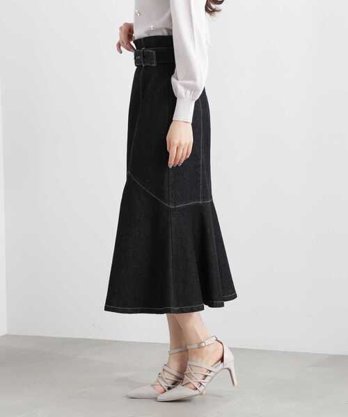 PROPORTION BODY DRESSING（プロポーションボディドレッシング）の「デニムマーメイドスカート / 1213120112（スカート・レディース・ダークネイビー/ブラック・SMALL/MEDIUM）」の8枚目の写真