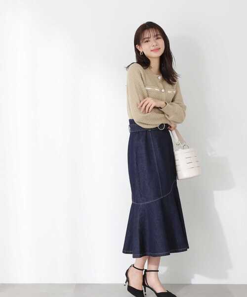 PROPORTION BODY DRESSING（プロポーションボディドレッシング）の「デニムマーメイドスカート / 1213120112（スカート・レディース・ダークネイビー/ブラック・SMALL/MEDIUM）」の22枚目の写真