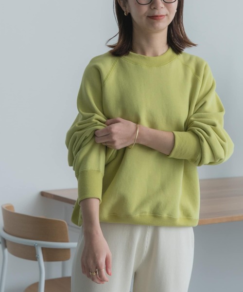 FORK&SPOON（フォークアンドスプーン）の「FORK&SPOON　ラグランクルーネックスウェット（スウェット・レディース・グリーン系その他/アイボリー/グレー・1）」の3枚目の写真