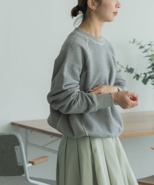 FORK&SPOON（フォークアンドスプーン）の「FORK&SPOON　ラグランクルーネックスウェット（スウェット・レディース・グリーン系その他/アイボリー/グレー・1）」の12枚目の写真