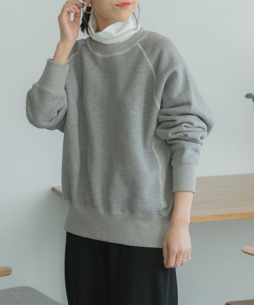 FORK&SPOON（フォークアンドスプーン）の「FORK&SPOON　ラグランクルーネックスウェット（スウェット・レディース・グリーン系その他/アイボリー/グレー・1）」の19枚目の写真