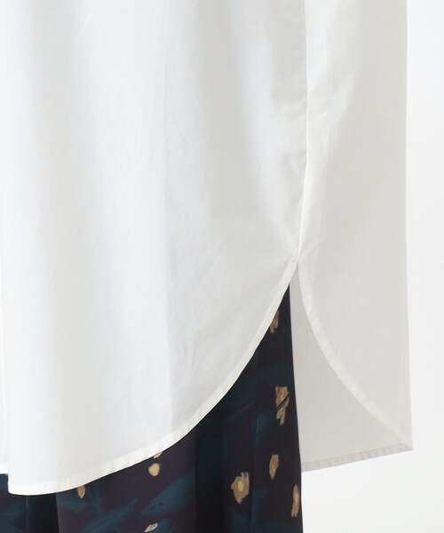 THE SHOP TK （ザ ショップ ティーケー ）の「◆【首まわりスッキリ/着回し出来る】バンドカラーシャツワンピース（ワンピース・レディース・ベージュ/ネイビー系2/ホワイト系・99）」の10枚目の写真