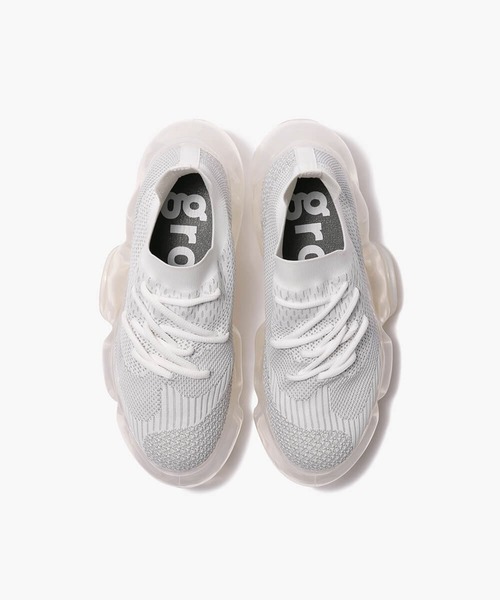 grounds MOOPIE WHITEGRAY スニーカー24cm MOOPIE - WHITEGRAY / CLEAR (ムーピー ホワイトグレー