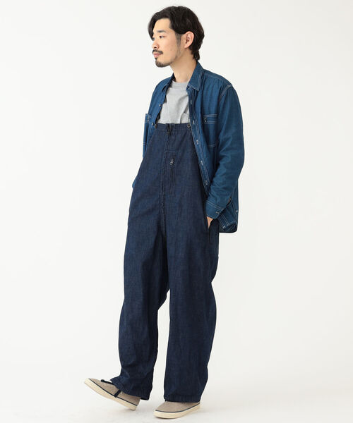 BEAMS PLUS（ビームスプラス）の「BEAMS PLUS / ヘリンボーン ミリタリーオーバーオール（サロペット/オーバーオール・メンズ・カーキ/ホワイト/インディゴブルー・SMALL/MEDIUM/LARGE/X-LARGE）」の4枚目の写真