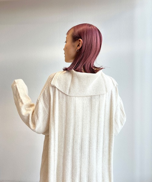 w closet（ダブルクローゼット）の「ハーフジップニットワンピース