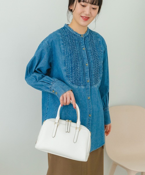 URBAN RESEARCH（アーバンリサーチ）の「横長ボストンバッグ（ボストンバッグ・レディース・ホワイト/ブラック・ONE）」の9枚目の写真