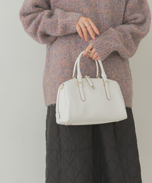 URBAN RESEARCH（アーバンリサーチ）の「横長ボストンバッグ（ボストンバッグ・レディース・ホワイト/ブラック・ONE）」の11枚目の写真