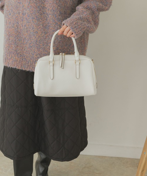 URBAN RESEARCH（アーバンリサーチ）の「横長ボストンバッグ（ボストンバッグ・レディース・ホワイト/ブラック・ONE）」の12枚目の写真